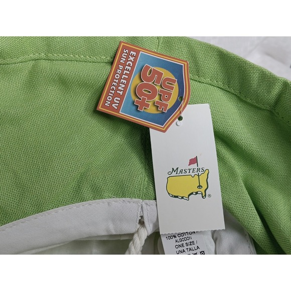 Masters Golf NWT Ladies Adjustable UPF50 Bucket Hat Lime Green 100% Cotton Scala main image 4